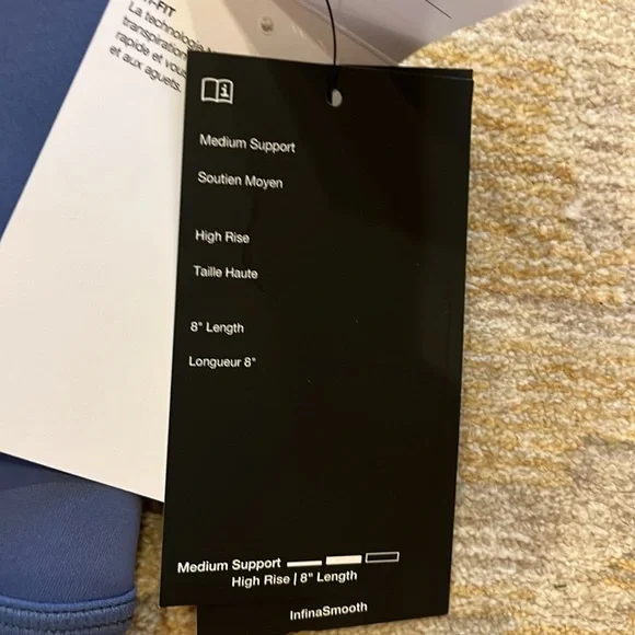 NWT Nike Afinia 8” training shorts Medium blue- high rise, medium support - Picture 4 of 5